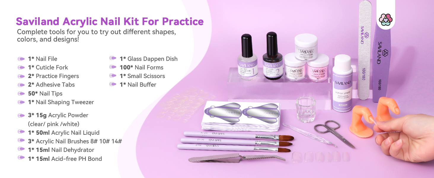 acrylic powder acrylic liquid nail brush nail forms acrylic nail kit nail art manicure