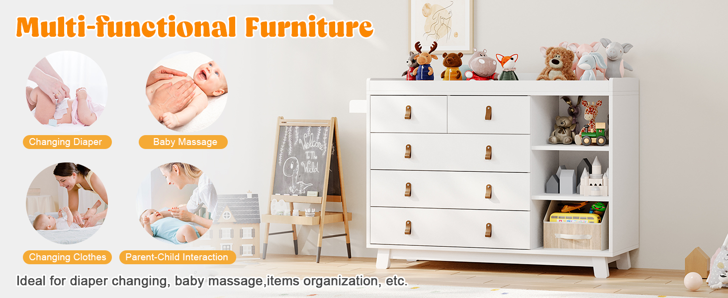 Baby Dresser with Changing Table Top
