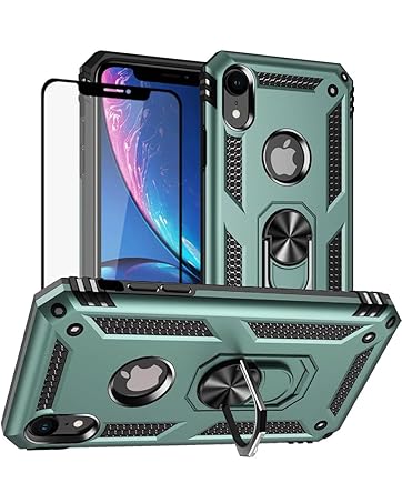 iPhone XR ブラック　ケース付き PLATA iPhone XR ケース 黒 ブラック ハードケース アイフォン