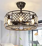 Cage Crystal ceiling Fan