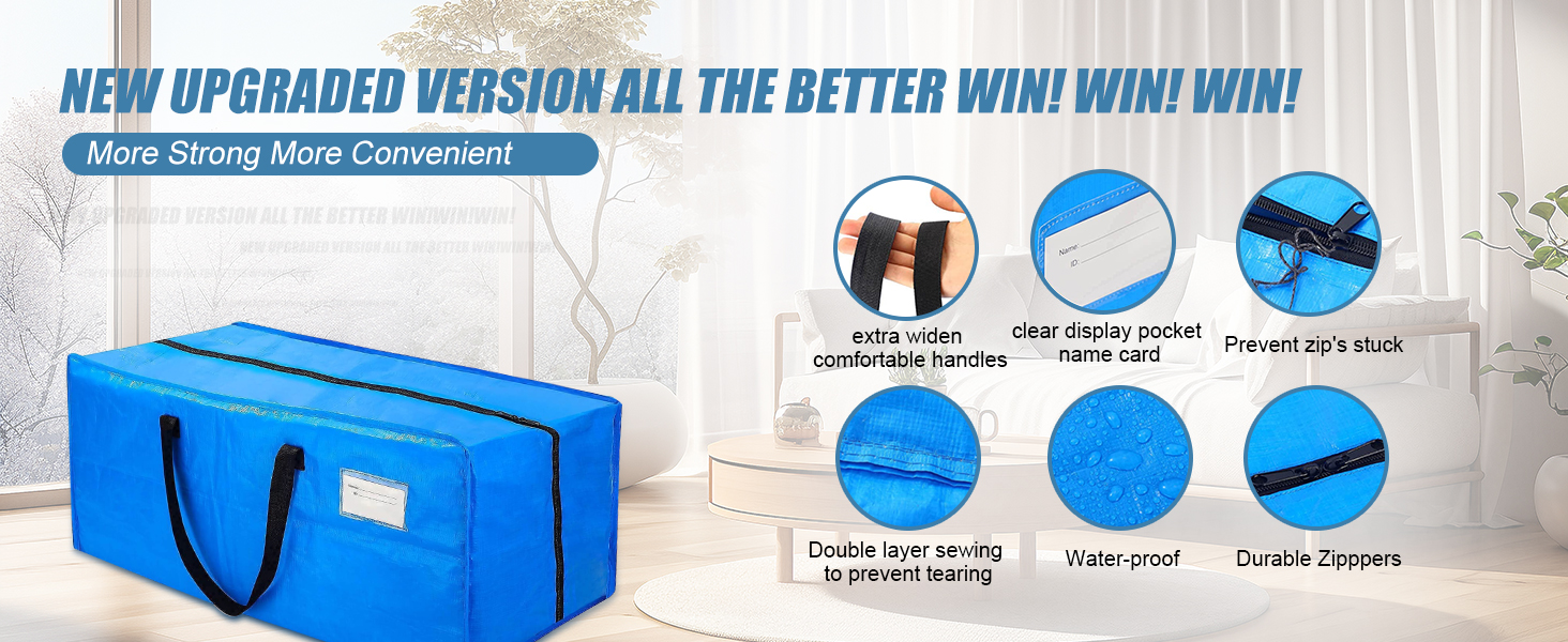 7 Pack Heavy Duty Moving Bags or Large Storage Bag, Boxes for Packaging