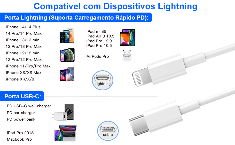 cabo usb c-lightning