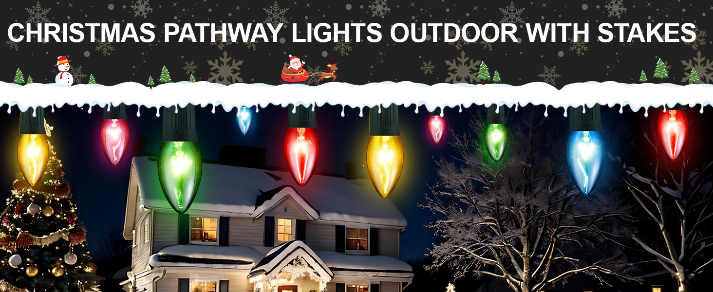 C9 CHRISTMAS PATHWAY LIGHTS OUTDOOR