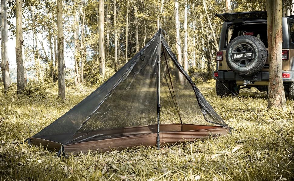 Mesh Teepee Tent, Ultralight 1 Person Inner Mesh Tent with