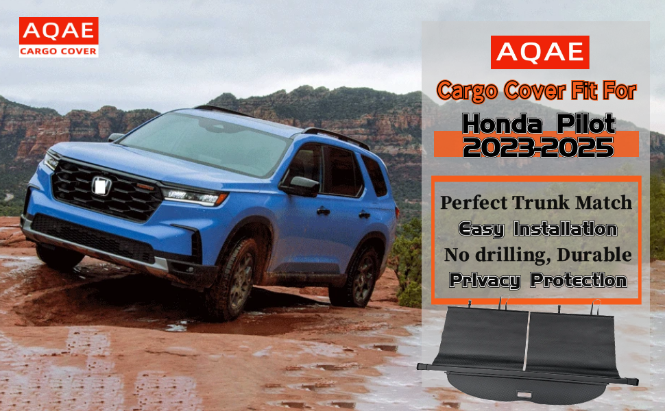AQAE Cargo Cover Compatible with Honda Pilot 2023 2024 2025