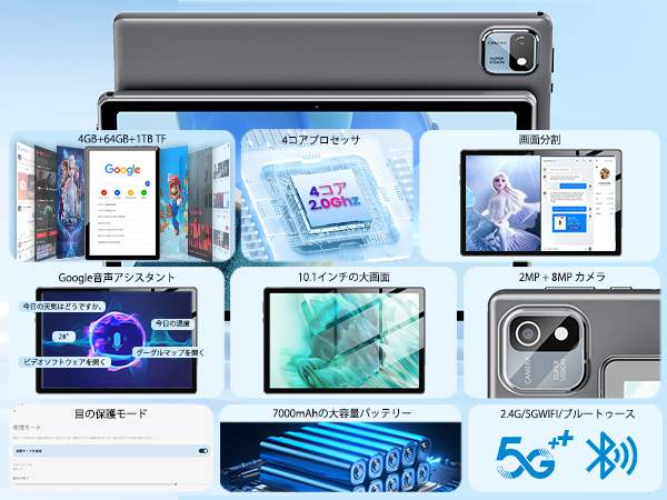 Amazon.co.jp: 【2024 NEW Android 13タブレット7000mAh】TPZ