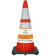 Xpose Safety 28 Inch Orange Traffic Cones with 6
