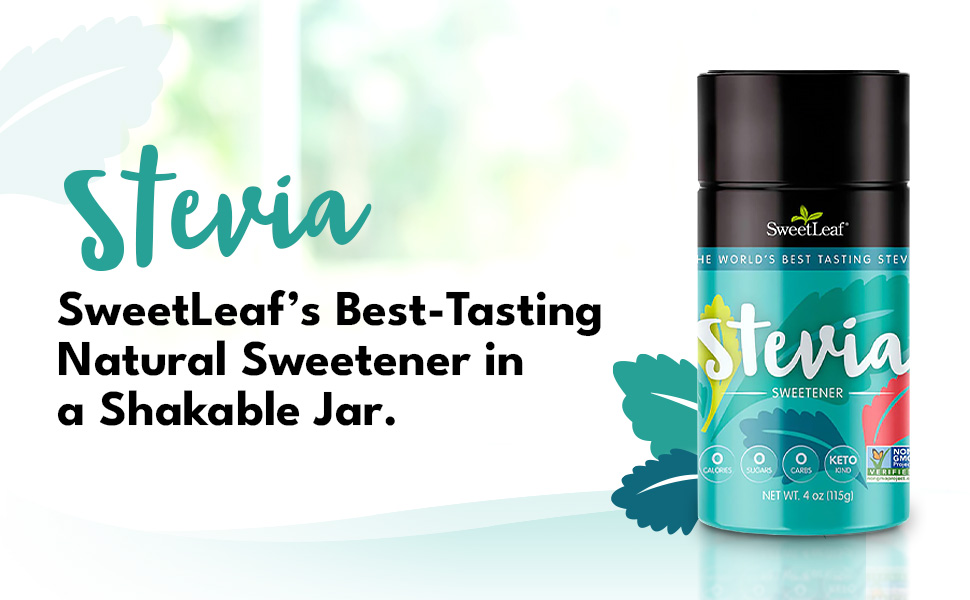 SweetLeaf Stevia Powder Shaker Jar Zero Calorie Stevia