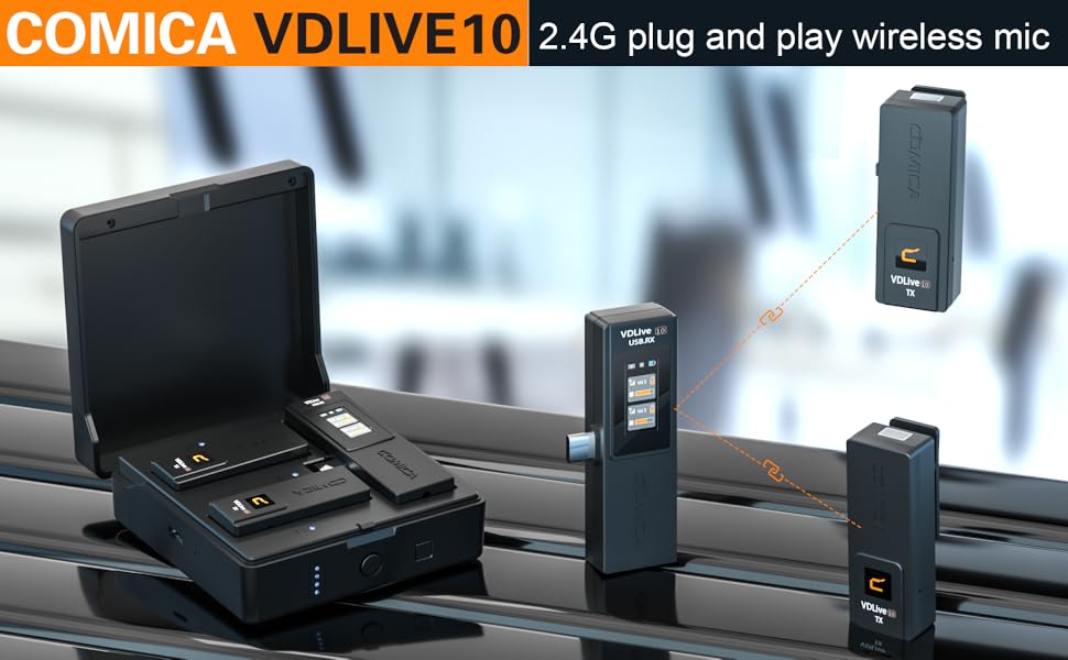 新品★COMICA VDLive10 USB ワイヤレス多機能USBマイク Amazon | ワイヤレスマイクシステム Comica VDLive10 USB スマホ