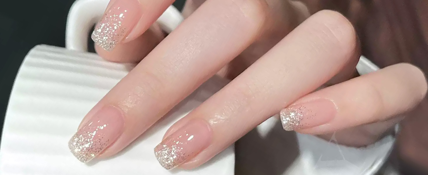 Silver Glitter Gel Nail Polish