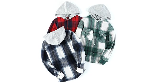flannel hoodies for boys