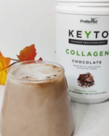 keto collagen peptides protein powder keto MCT oil powder hydrolyzed low carb paleo supplement