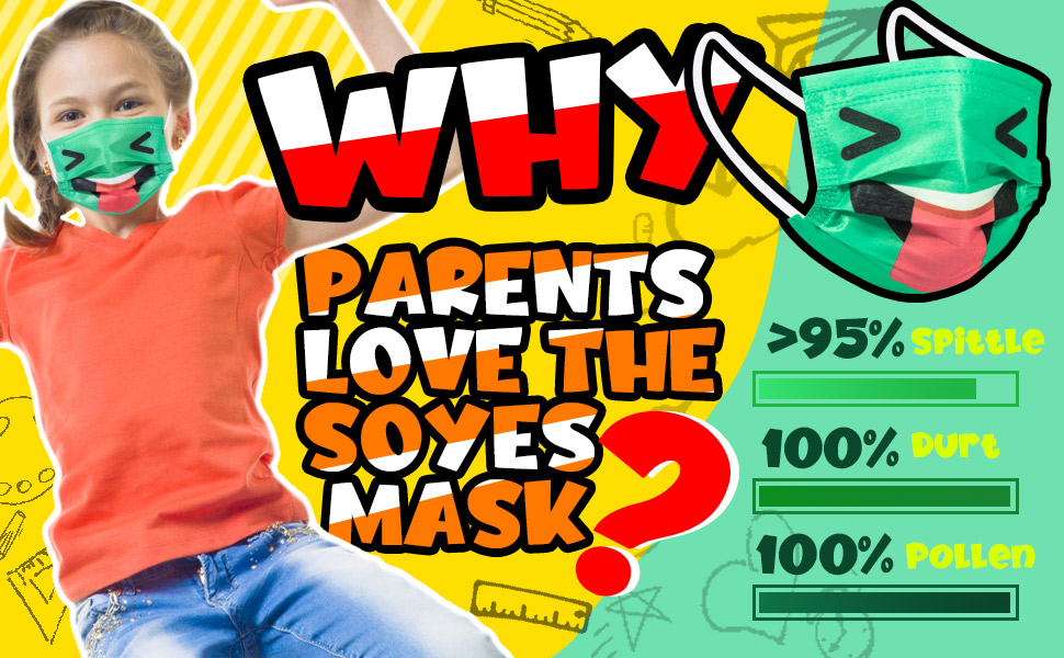 Kids Disposable Face Masks 100PCS Colorful Children