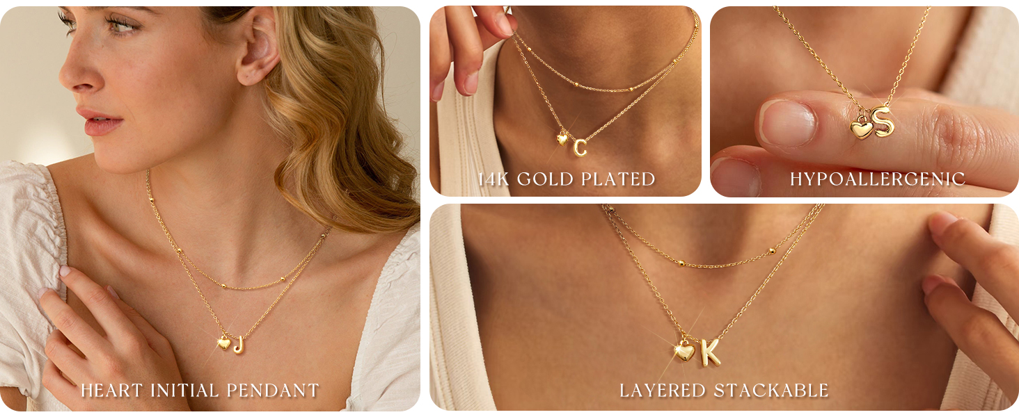 14K gold pendant necklace for women