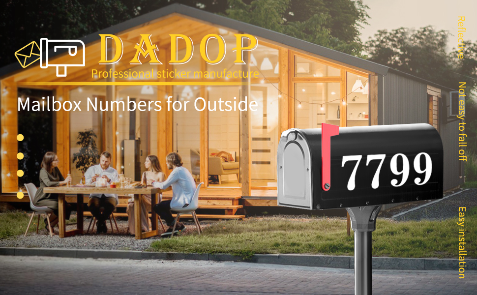 Mailbox Numbers for Outside, DADOP Reflective Mailboxes