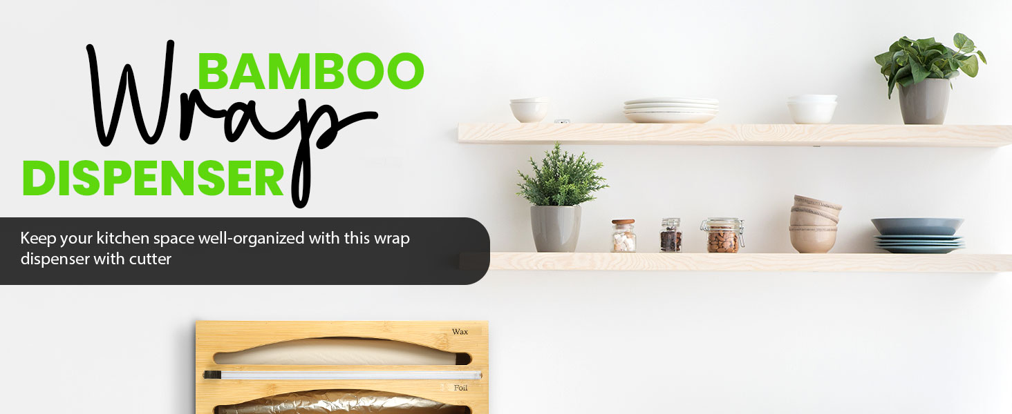 foil and plastic wrap organizer Foil y organizador de envoltura de plástico