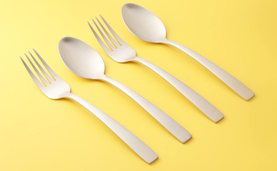 Matte Black Silverware Set for 6 Thickened Foodgrade 30