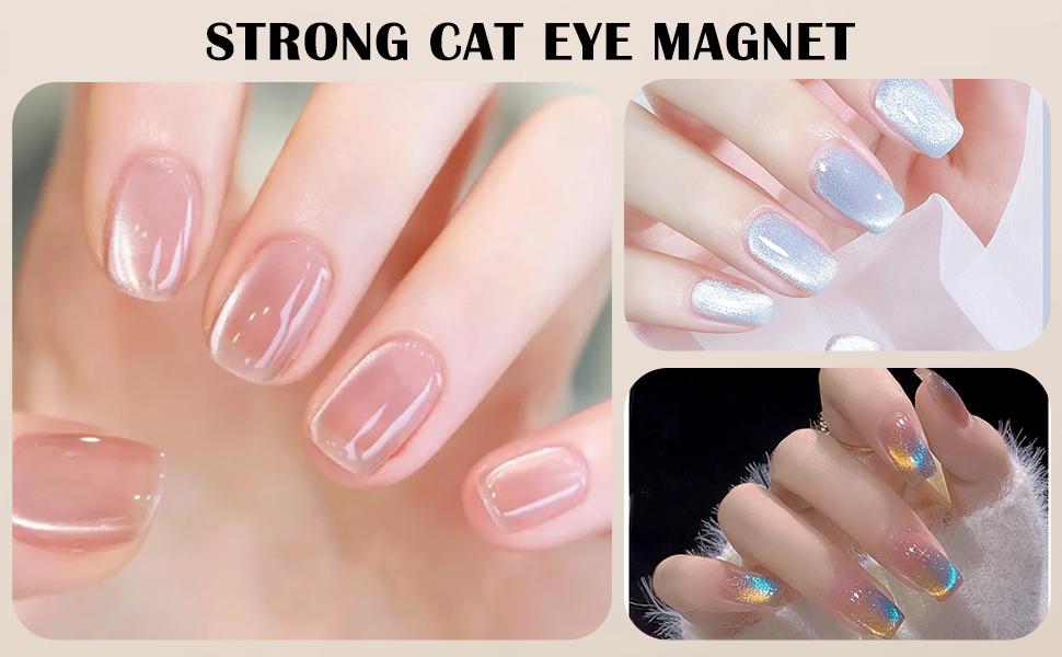 Cat Eye Magnet for Nails ,Magnetic Stick Nail Magnet for Nail Art DIY Nail Salon 