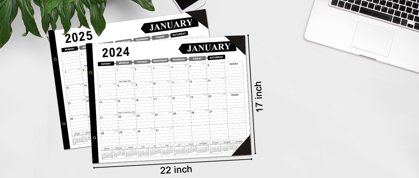 Large Desk Calendar 20242025, 22" x 17" Desk Calendar 18