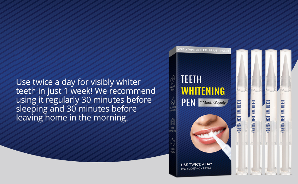 Teeth Whitening Pen 4 Pack, Brighten Your Smile in Just 1