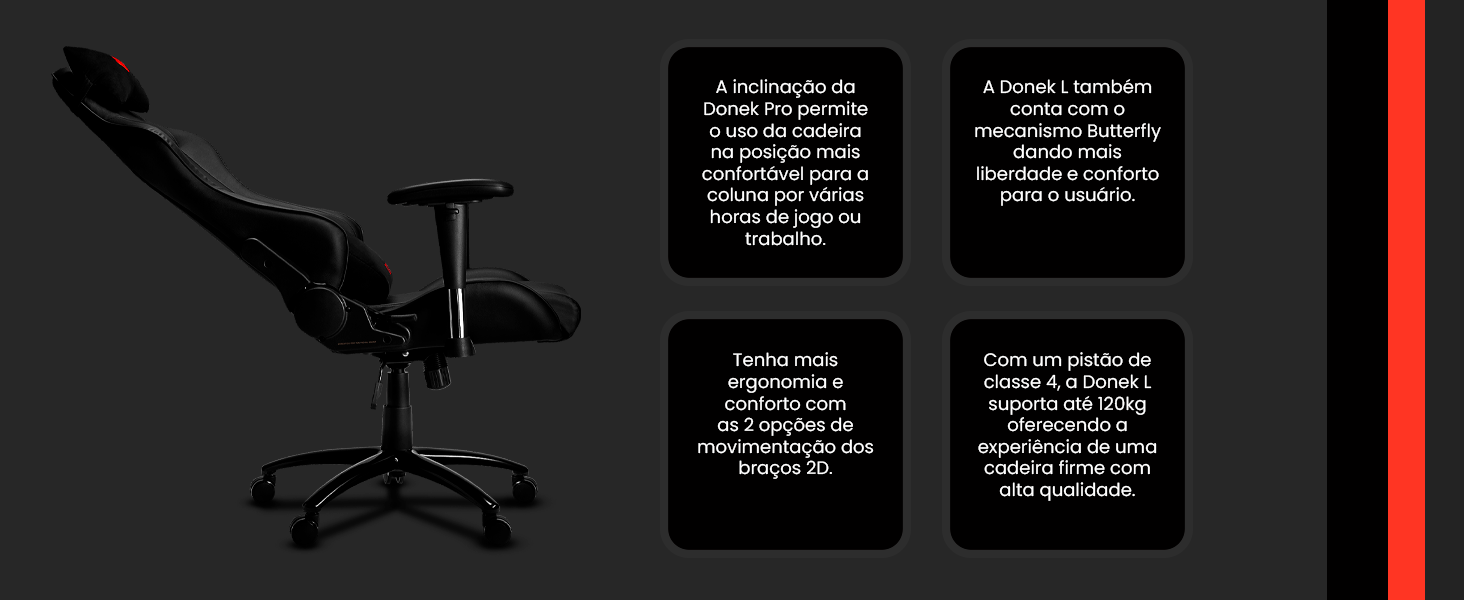 Cadeira Gamer Pichau Donek L Preto