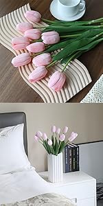 10 Pcs Silk Tulips Artificial Flowers