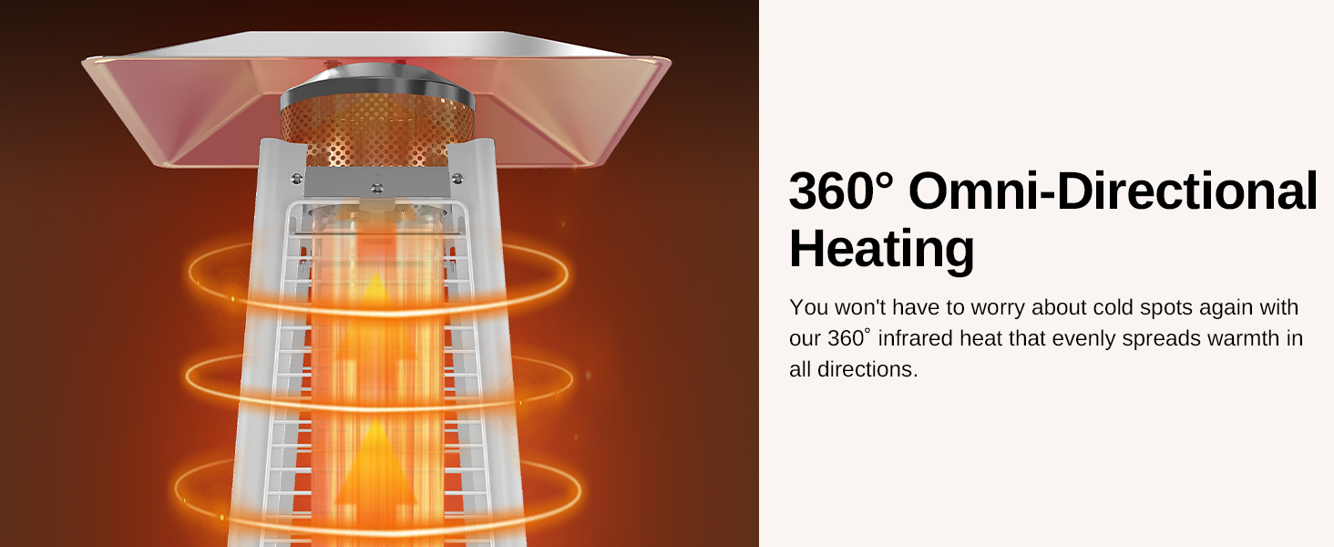 EAST OAK Pyramid Patio Heater, 48,000 BTU Outdoor Patio