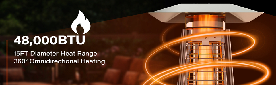 48000 btu patio propane heater