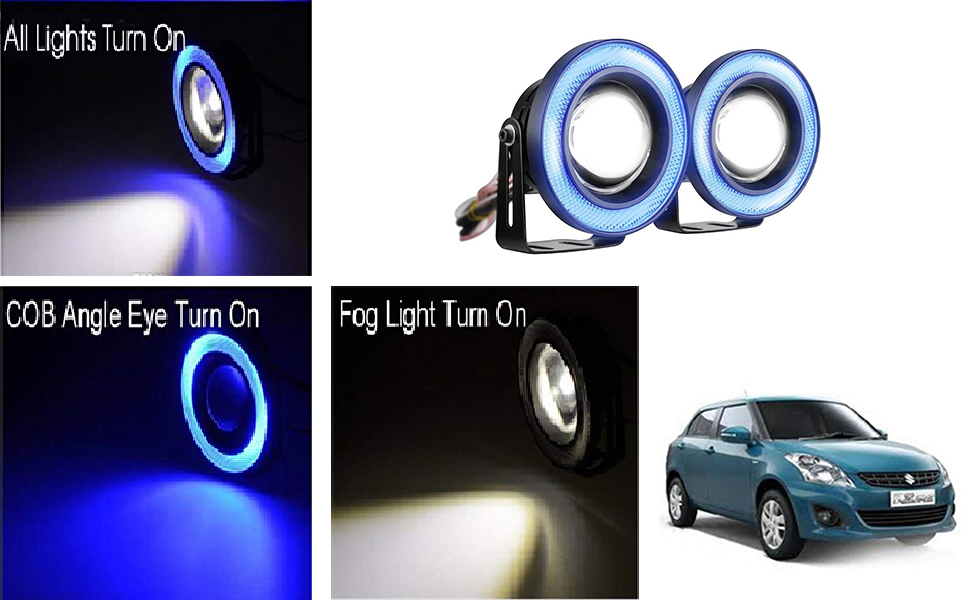 Semaphore 2x3.5 inch LED Fog Light Projector White Angel Eye HEAVY