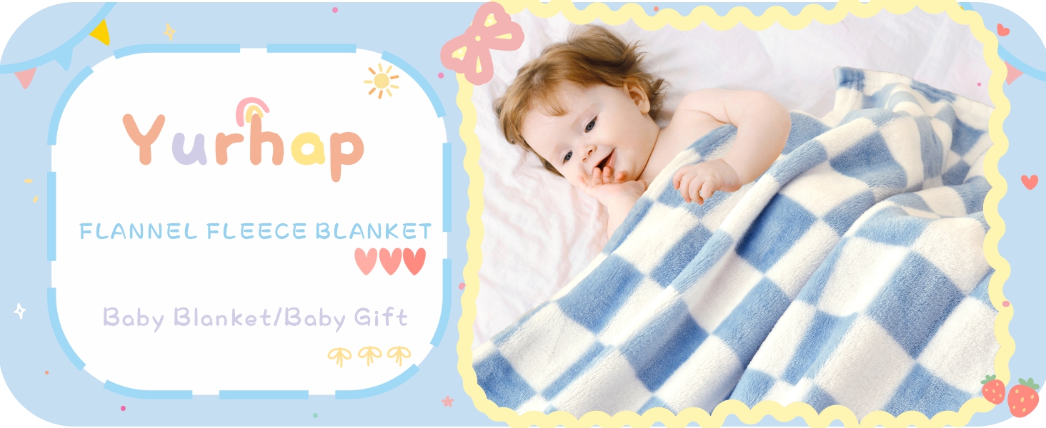 Checkered Baby Blanket for Girls Checkerboard Grid Pink Fleece Baby Blankets for Girls Boys