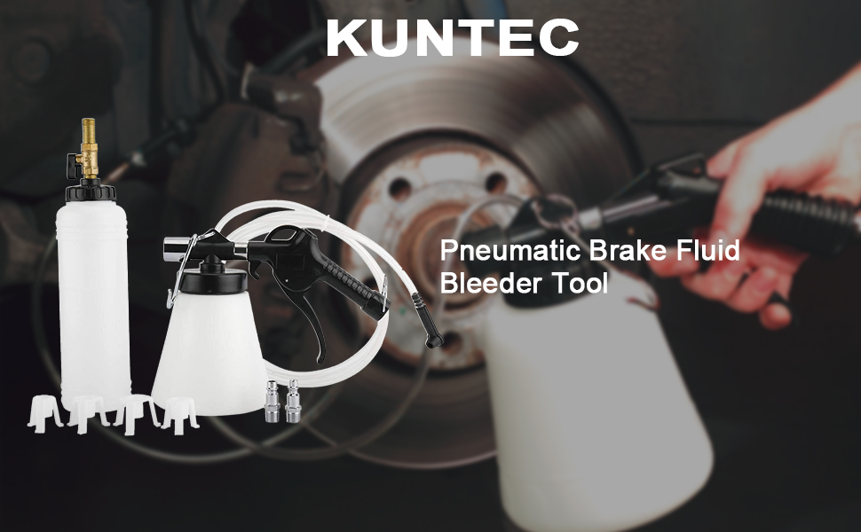 KUNTEC Pneumatic Brake Fluid Bleeder Tool 90 to 120 PSI