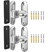 Barn Door Lock – Small 90/180 Degree Flip Sliding Door Latch Heavy Duty Bar Gate Latches Safety S...