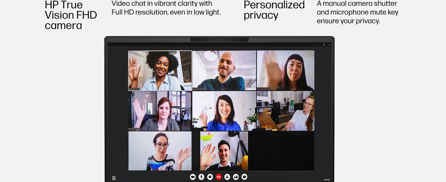 fhd camera full hd manual shutter off close microphone mute key button secure privacy