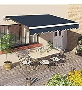 Green Bay Grey Garden Patio Awning Canopy Sun Shade Shelter Replacement Fabric - 4.5m X 3m