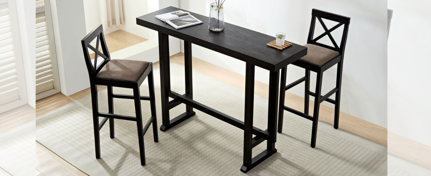 KEVINSPACE Bar Table, Dining Table Tall Counter Height Pub