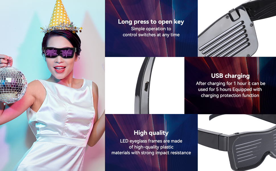 LED Bluetooth Glasses