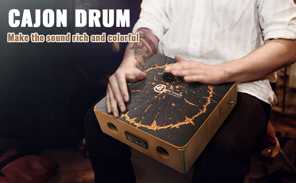 Portable Cajon Drum for Travel, Compact Wooden Percussion