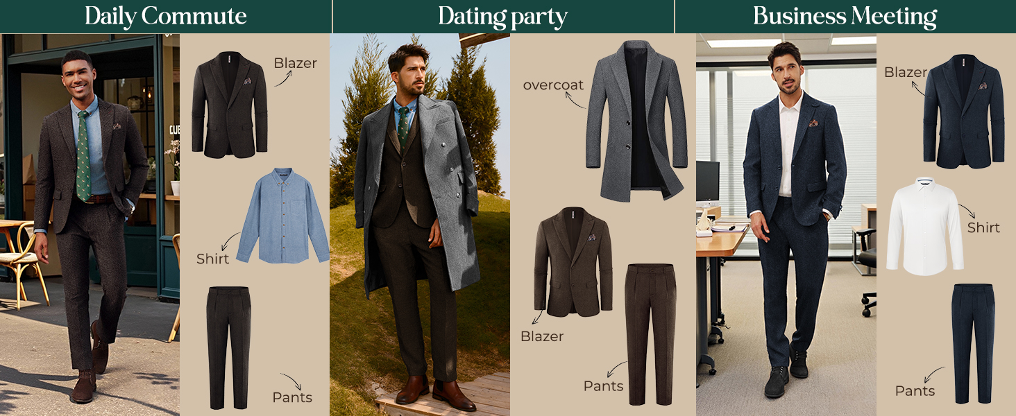 men 2 piece suit set- occasions display