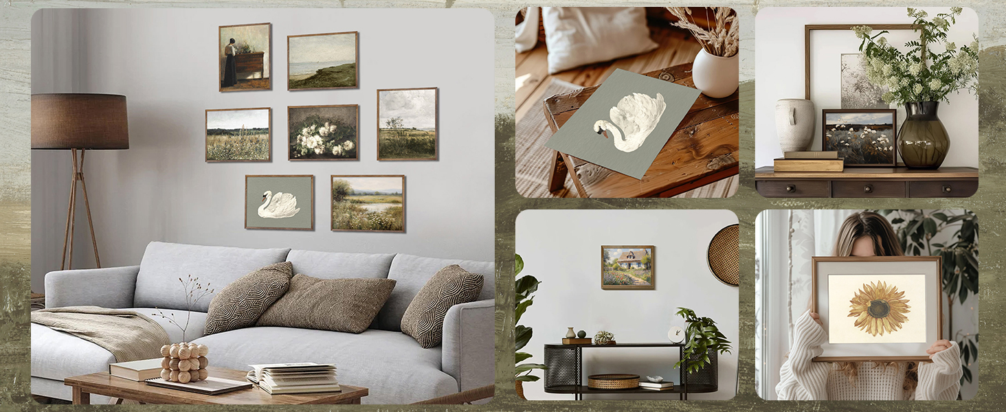 RETRART Vintage Danish Canvas Wall Art -... 16 Vintage Wall Art