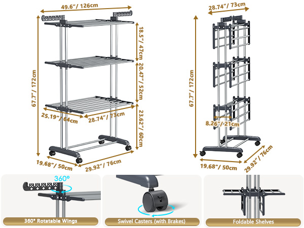 Technical diagrams showing mounting bracket dimensions and configurations. Multiple views display measurement specifications and installation orientations for TV or monitor mounting system.