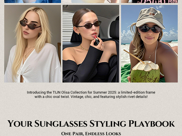 TIJN サングラス Olisa ブラック Amazon.com: TIJN Olisa Polarized Sunglasses for Women & Men