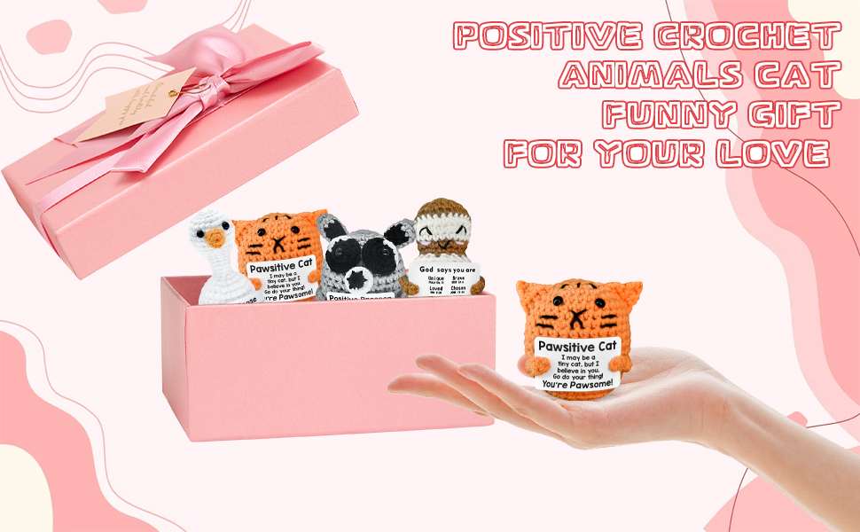5 Pieces Positive Crochet Animals