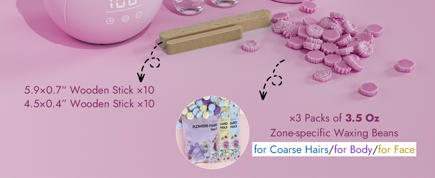 Rosepil Waxing Kit with 3 packs of waxing Beads