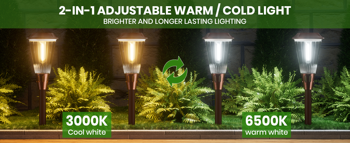 2-in-1 adjustable warm/cold light