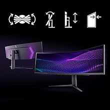 Gamer-centric Design, adjustable monitor, ergonomic monitor