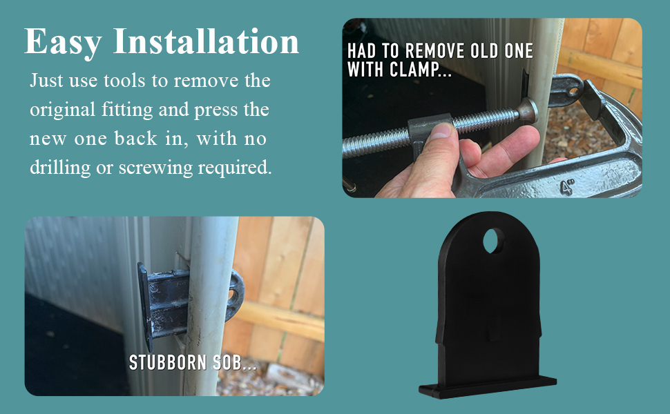 Ctuoptuo Outdoor Resin Shed Hasp Latch, Bolt Latch, Replacement for The