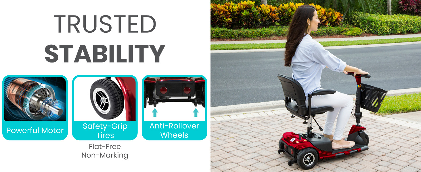 3 wheel mobility scooter adults seniors electric wheelchair