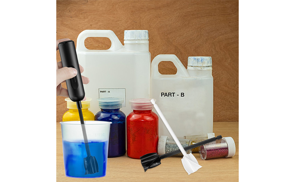 6 Pcs Resin Mixer Paddles, AIFUDA Epoxy Mixer Drill Attachment Reusable