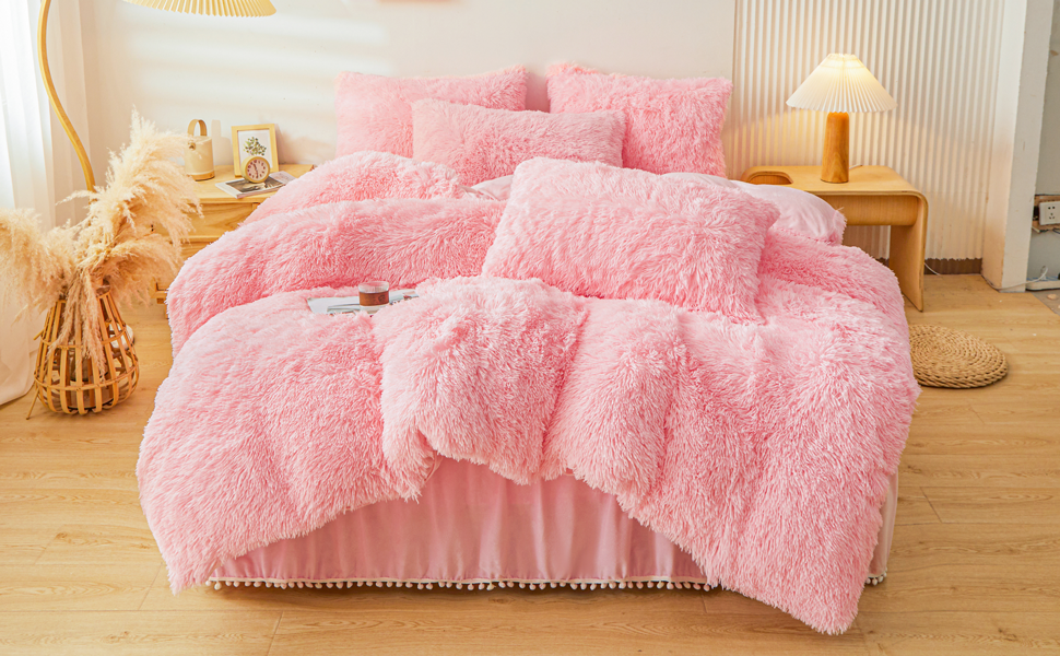set copripiumino queen size rosa