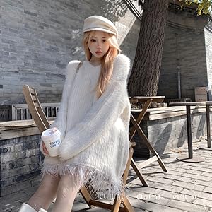 モコモコです(*^^*) Amazon | [WANSHIX] もこもこニット レディース Vネック